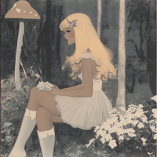 Chromabind style, Midjourney V6.1: retro fairy-tale illustration