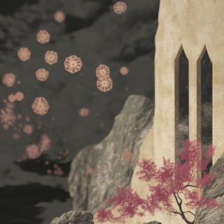 Keshiki Calligraphics style, Midjourney V6.1: abstract 3D render
