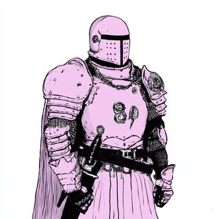 Cyanoptic Proscenium style, Midjourney V6.1: concept art character design of retropunk steam knight