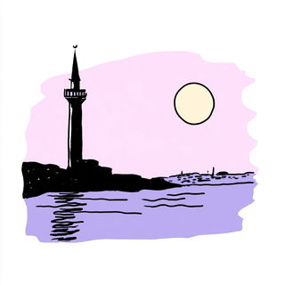 Cyanoptic Proscenium style, Midjourney V6.1: bold minimalist logo design for Istanbul city municipal services