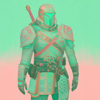 Obsidian Sunfold style, Midjourney V6.1: concept art character design of retropunk steam knight