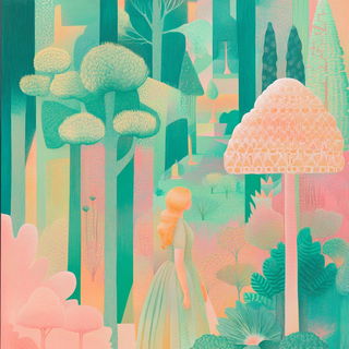Obsidian Sunfold style, Midjourney V6.1: retro fairy-tale illustration