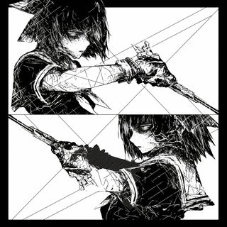 Blackbranch Vestment style, Midjourney V6.1: black-and-white manga comic strip