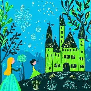 Fablejoin style, Midjourney V6.1: retro fairy-tale illustration