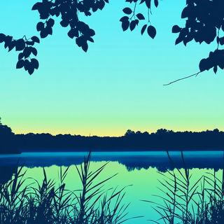 Fablejoin style, Midjourney V6.1: realistic landscape photograph of quiet dawn