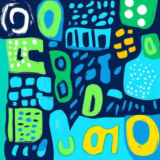 Fablejoin style, Midjourney V6.1: typographic composition with large letters