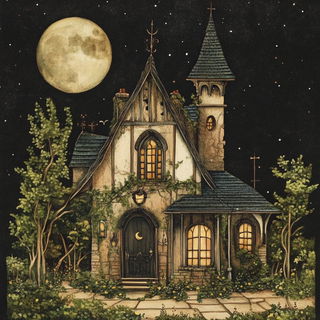 Zodiac Orchard style, Midjourney V6.1: retro fairy-tale illustration