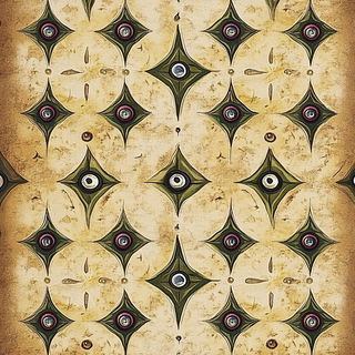 Zodiac Orchard style, Midjourney V6.1: creative pattern composition