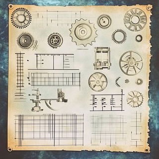 Zodiac Orchard style, Midjourney V6.1: technical infrastructure blueprint schematics