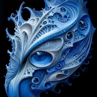 Undertow Halation style, Midjourney V6.1: abstract 3D render