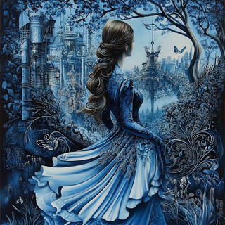 Undertow Halation style, Midjourney V6.1: retro fairy-tale illustration