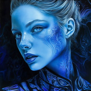 Undertow Halation style, Midjourney V6.1: photographic portrait of female protagonist