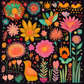 Mandalaornament style, Midjourney V6.1: traditional folk art
