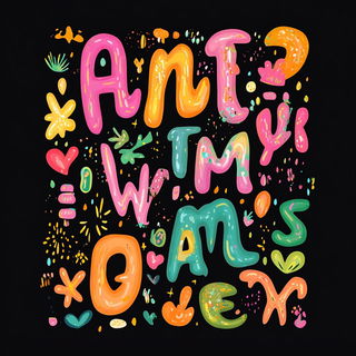 Mandalaornament style, Midjourney V6.1: typographic composition with large letters