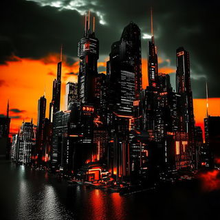 Contourgrove style, Midjourney V6.1: megacity with futuristic bioarchitecture