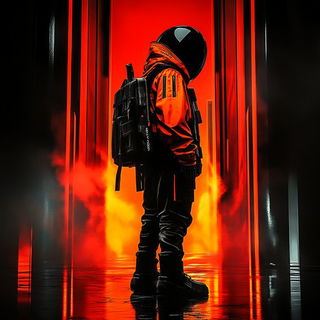 Contourgrove style, Midjourney V6.1: cinematic shot from sci-fi movie