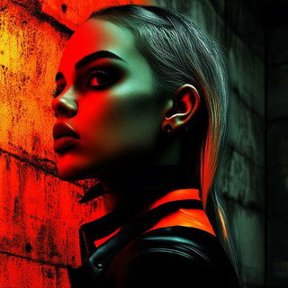 Contourgrove style, Midjourney V6.1: photographic portrait of female protagonist