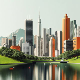 Folkloracery style, Midjourney V6.1: megacity with futuristic bioarchitecture
