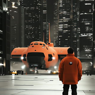 Folkloracery style, Midjourney V6.1: cinematic shot from sci-fi movie