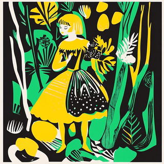 Cragonomics style, Midjourney V6.1: retro fairy-tale illustration