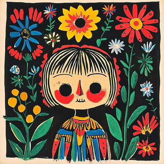 Impastopunk style, Midjourney V6.1: traditional folk art