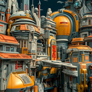 Groteskweather style, Midjourney V6.1: megacity with futuristic bioarchitecture