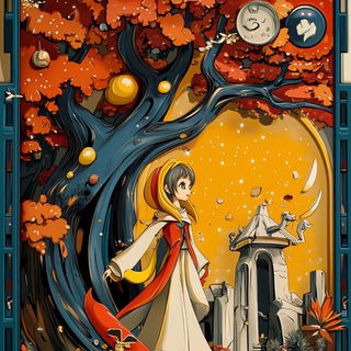Groteskweather style, Midjourney V6.1: retro fairy-tale illustration
