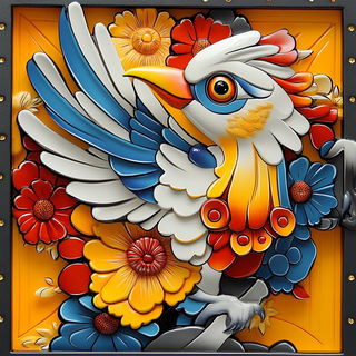 Groteskweather style, Midjourney V6.1: traditional folk art