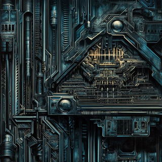 Indigo Ember Lithographia style, Midjourney V6.1: technical infrastructure blueprint schematics