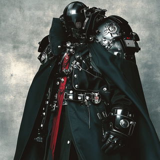Washengrave style, Midjourney V6.1: concept art character design of retropunk steam knight