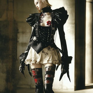 Washengrave style, Midjourney V6.1: haute-couture fashion outfit