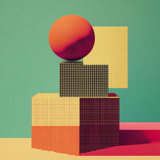 Volcanic Tessellacomic style, Midjourney V6.1: abstract 3D render