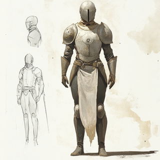 Redwing Passage style, Midjourney V6.1: concept art character design of retropunk steam knight