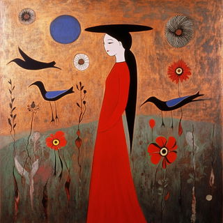Terracefolk style, Midjourney V6.1: traditional folk art