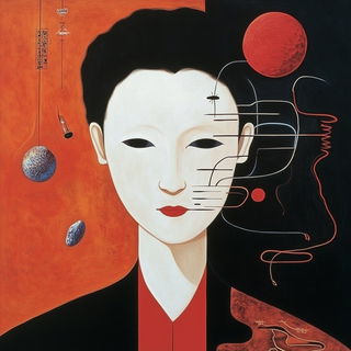 Terracefolk style, Midjourney V6.1: editorial illustration for popular scientific magazine cover