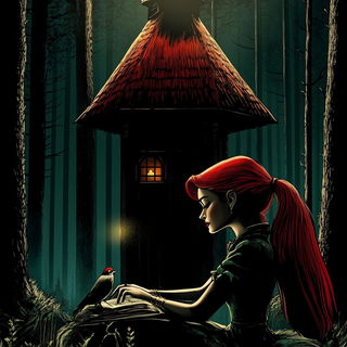 Crenellation Wash style, Midjourney V6.1: retro fairy-tale illustration