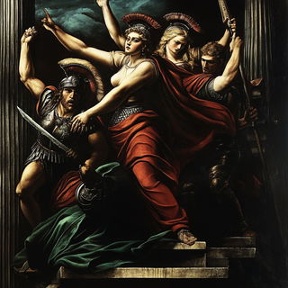 Crenellation Wash style, Midjourney V6.1: classical 18th-century oil painting