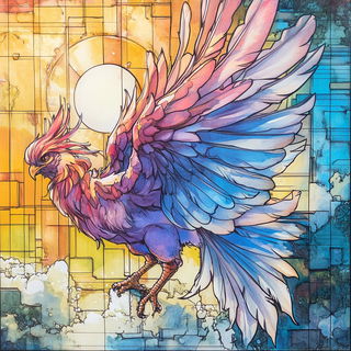 Redblue Ornamentalism style, Midjourney V6.1: traditional folk art