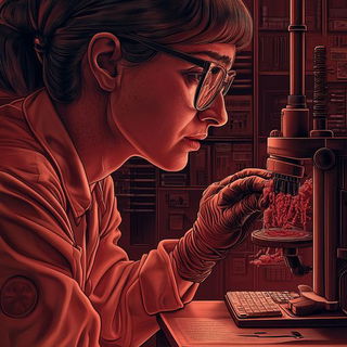 Floranthropia style, Midjourney V6.1: editorial illustration for popular scientific magazine cover