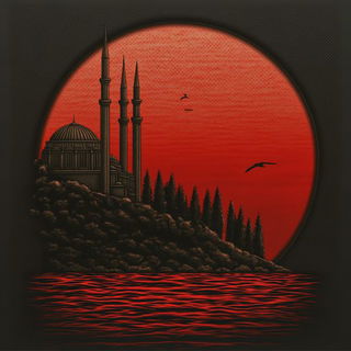 Floranthropia style, Midjourney V6.1: bold minimalist logo design for Istanbul city municipal services