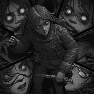 Floranthropia style, Midjourney V6.1: black-and-white manga comic strip