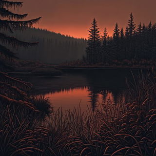 Floranthropia style, Midjourney V6.1: realistic landscape photograph of quiet dawn