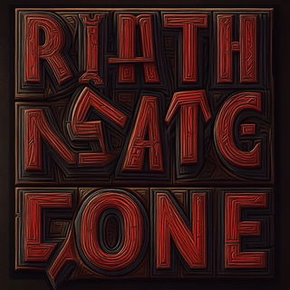 Floranthropia style, Midjourney V6.1: typographic composition with large letters