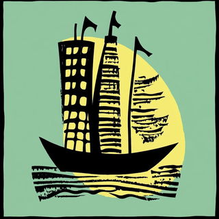 Butterfly Afterimage style, Midjourney V6.1: bold minimalist logo design for Istanbul city municipal services