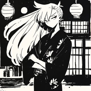 Butterfly Afterimage style, Midjourney V6.1: black-and-white manga comic strip