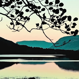 Butterfly Afterimage style, Midjourney V6.1: realistic landscape photograph of quiet dawn
