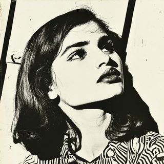 Butterfly Afterimage style, Midjourney V6.1: photographic portrait of female protagonist