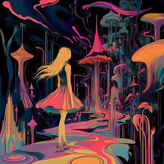 Inkband Zoology style, Midjourney V6.1: retro fairy-tale illustration