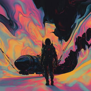 Inkband Zoology style, Midjourney V6.1: cinematic shot from sci-fi movie