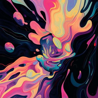 Inkband Zoology style, Midjourney V6.1: creative pattern composition